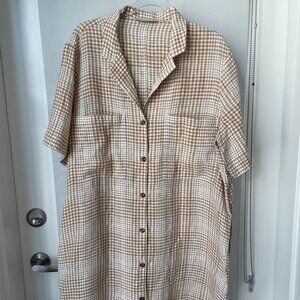 Everlane Linen Shirt Dress - Size XL